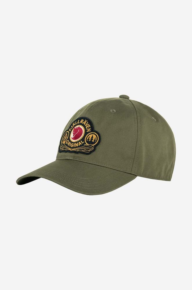 Кепка Fjallraven колір зелений з аплікацією F86979.625-625