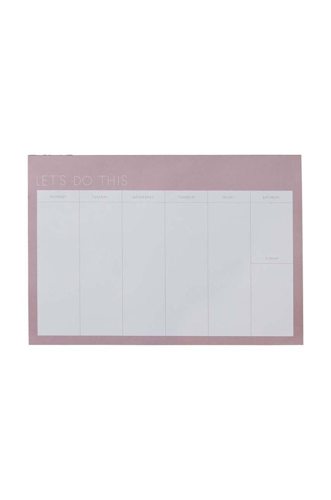 Планер-тижневик Design Letters Weekly Planner колір рожевий