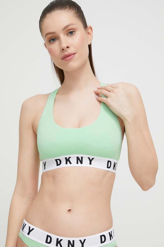 Бюстгальтер Dkny колір зелений однотонний (3081001)