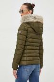 Пухова куртка Tommy Jeans жіноча колір зелений зимова (3499742)
