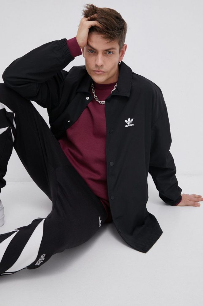 Куртка adidas Originals чоловіча колір чорний перехідна oversize (1786666)