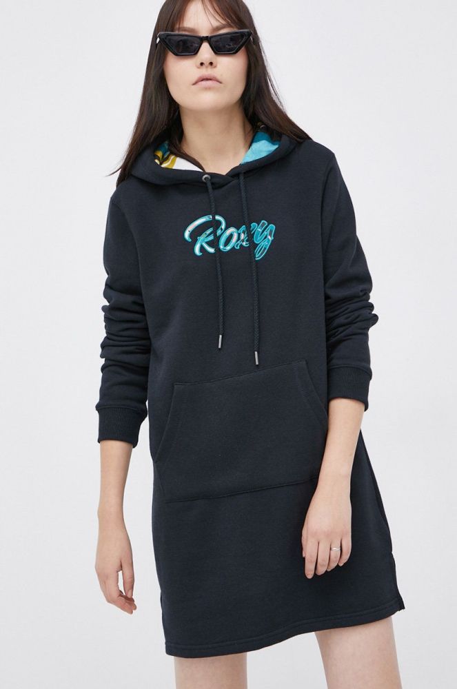 Сукня Roxy колір чорний mini пряма