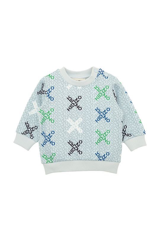 Дитяча бавовняна кофта Kenzo Kids візерунок колір блакитний (2699757)