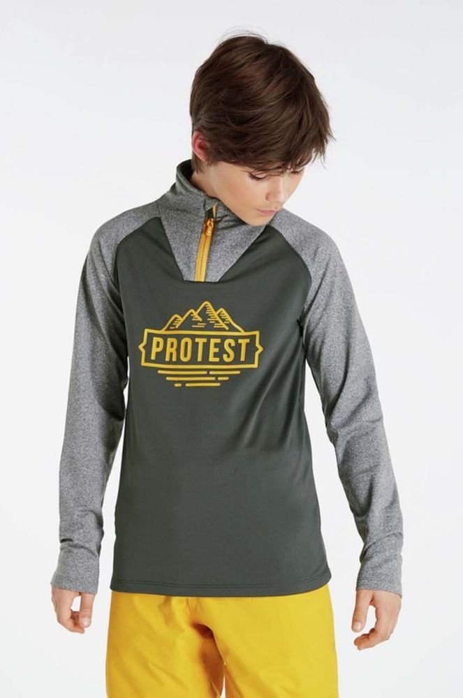 Дитяча кофта Protest колір зелений візерунок (2825618)