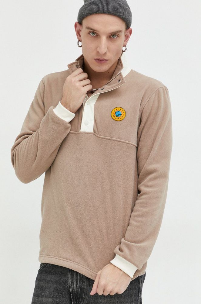 Кофта adidas Originals чоловіча колір бежевий однотонна (2876908)