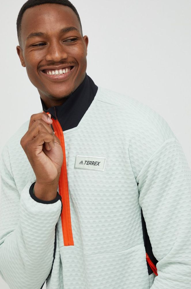Спортивна кофта adidas TERREX Utilitas чоловіча колір зелений однотонна