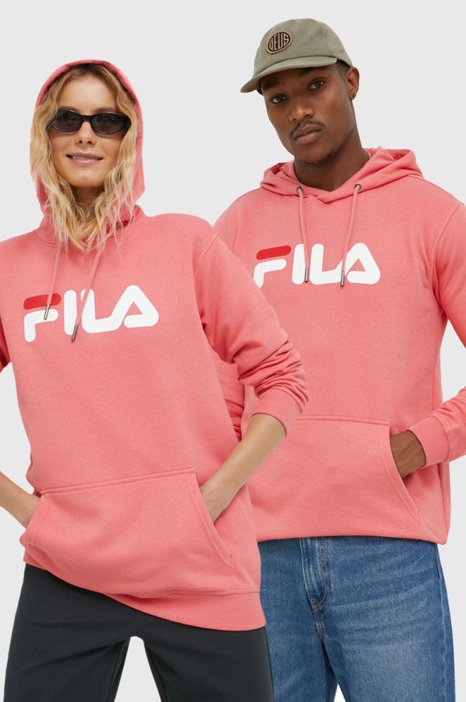 Кофта Fila колір помаранчевий з принтом