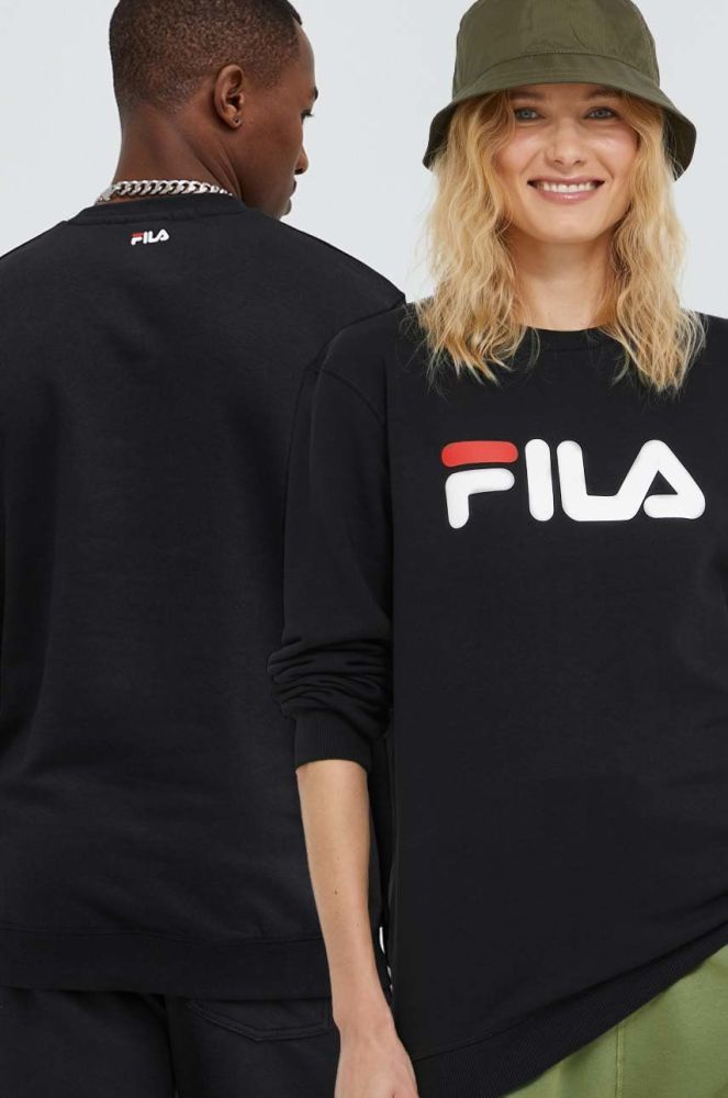 Кофта Fila колір чорний з принтом (2607851)