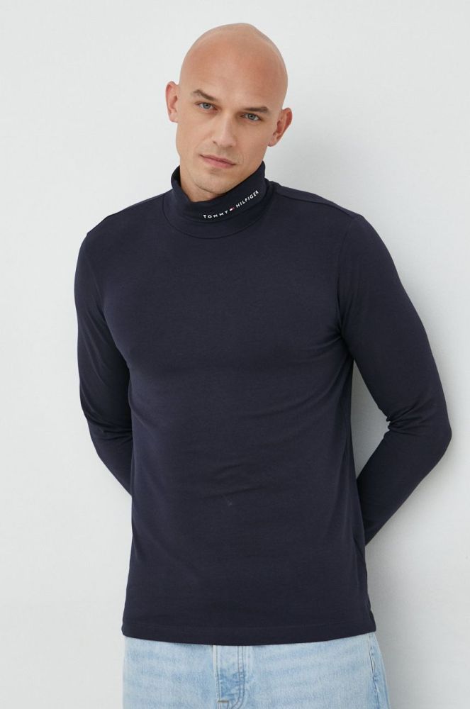 Лонгслів Tommy Hilfiger чоловічий колір синій однотонний (2612245)