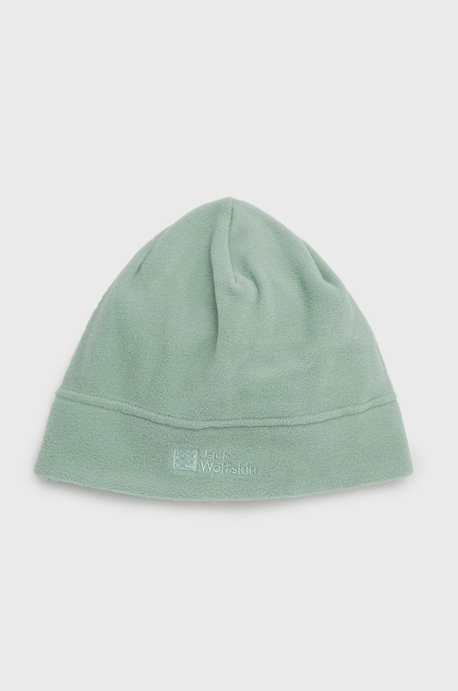 Шапка Jack Wolfskin колір зелений з тонкого трикотажу (2574353)