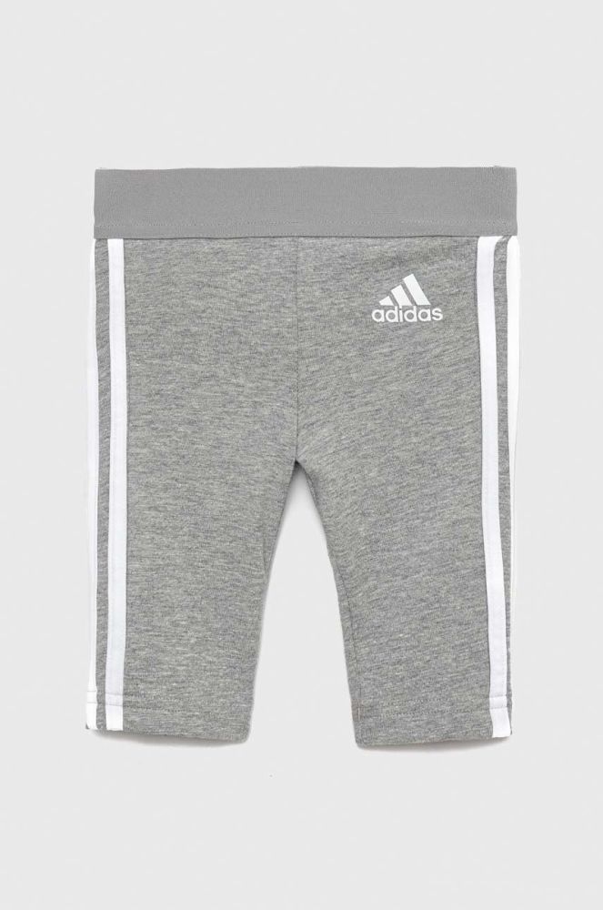 Дитячі легінси adidas колір сірий з аплікацією (2869703)