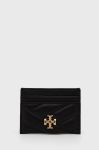 Шкіряний чохол на банківські карти Tory Burch жіночий колір чорний (2496495)