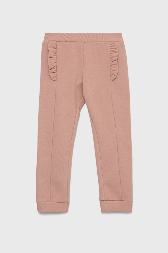 Дитячі спортивні штани United Colors of Benetton колір рожевий однотонні (2737071)