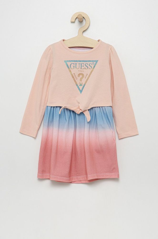 Дитяча сукня Guess колір рожевий mini розкльошена (2478306)