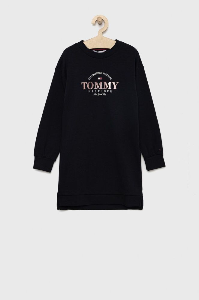 Дитяча сукня Tommy Hilfiger колір синій midi пряма (2747180)