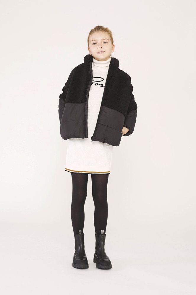 Дитяча сукня BOSS колір білий midi oversize