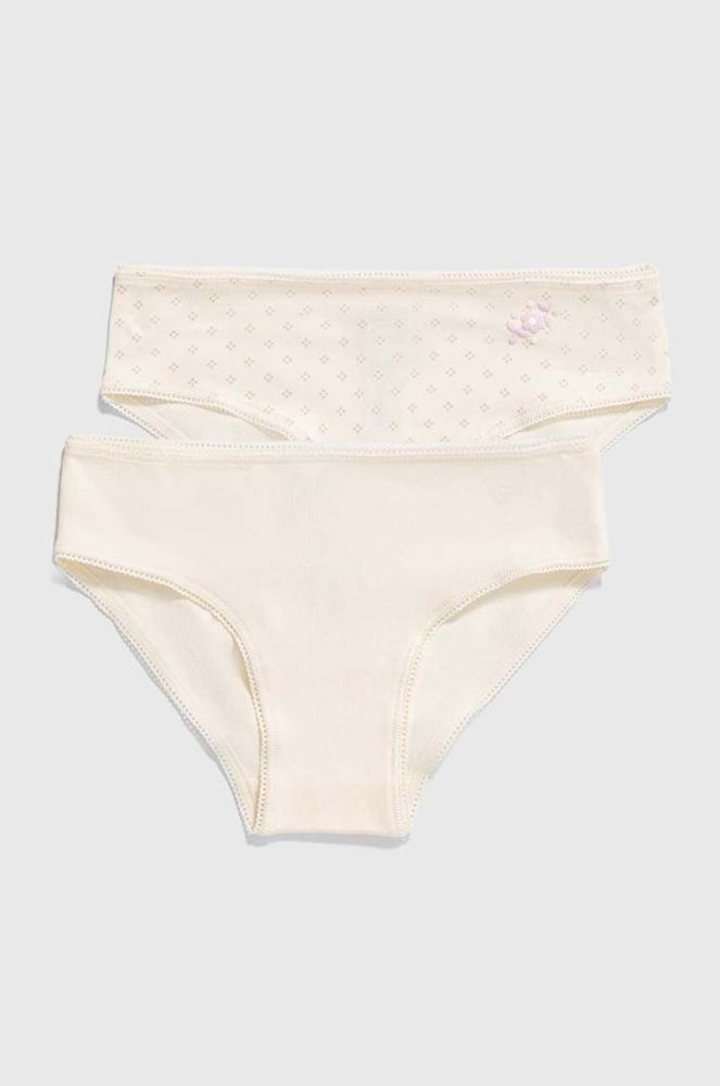 Дитячі труси United Colors of Benetton 2-pack колір бежевий
