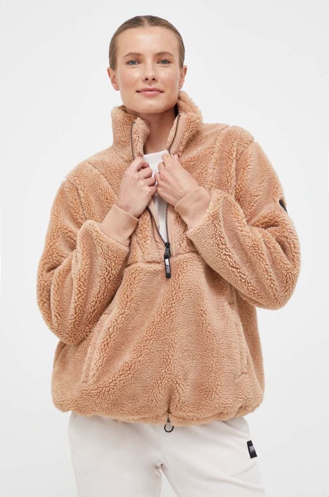 Кофта Dkny жіноча колір коричневий однотонна (3441543)