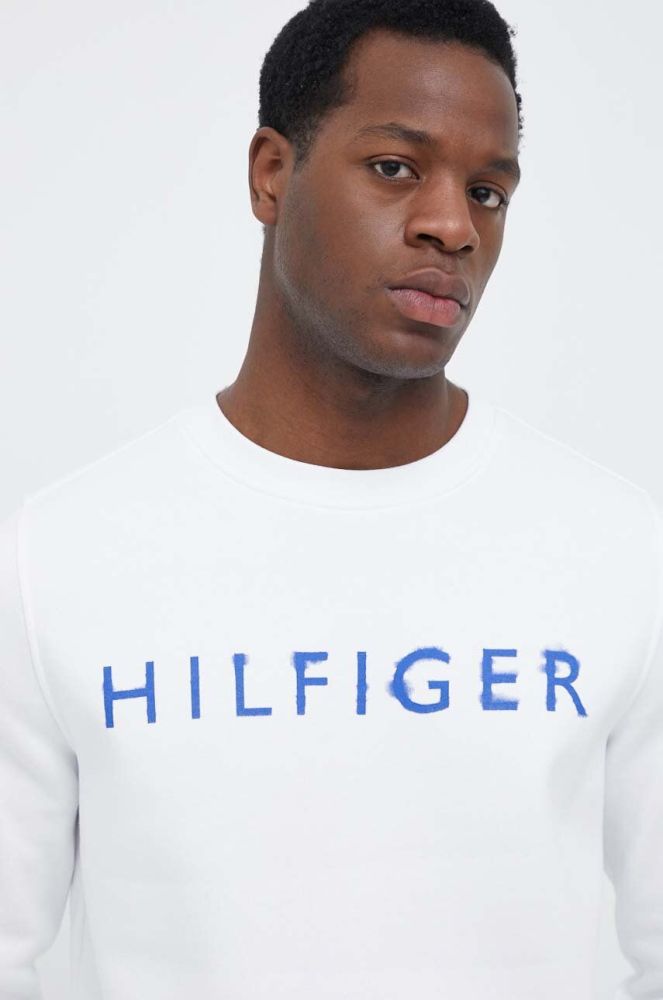 Кофта Tommy Hilfiger чоловіча колір білий з принтом