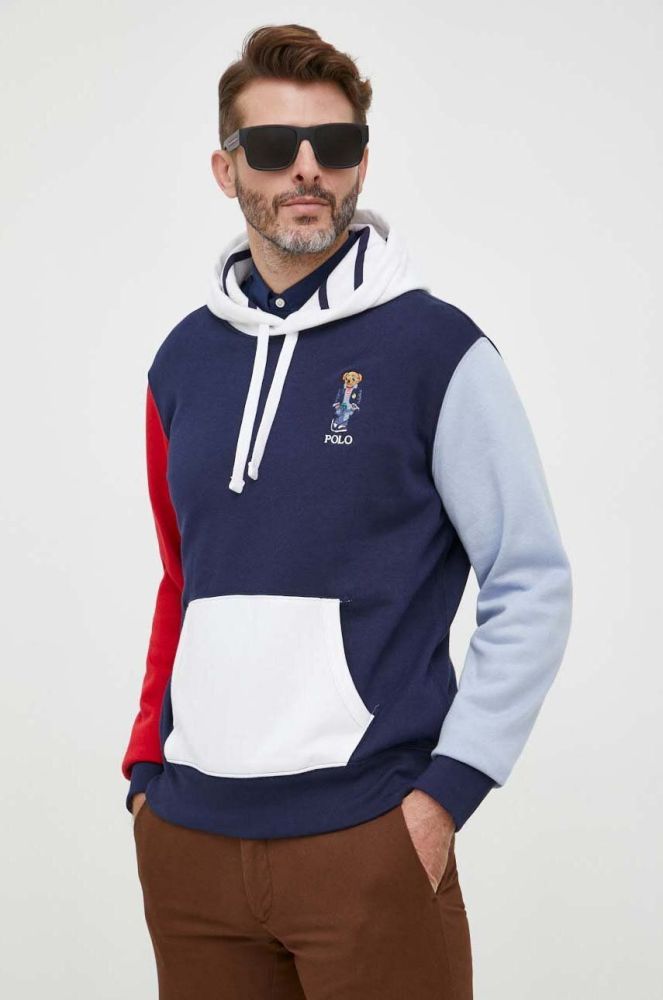 Кофта Polo Ralph Lauren чоловіча з капюшоном візерунок колір барвистий