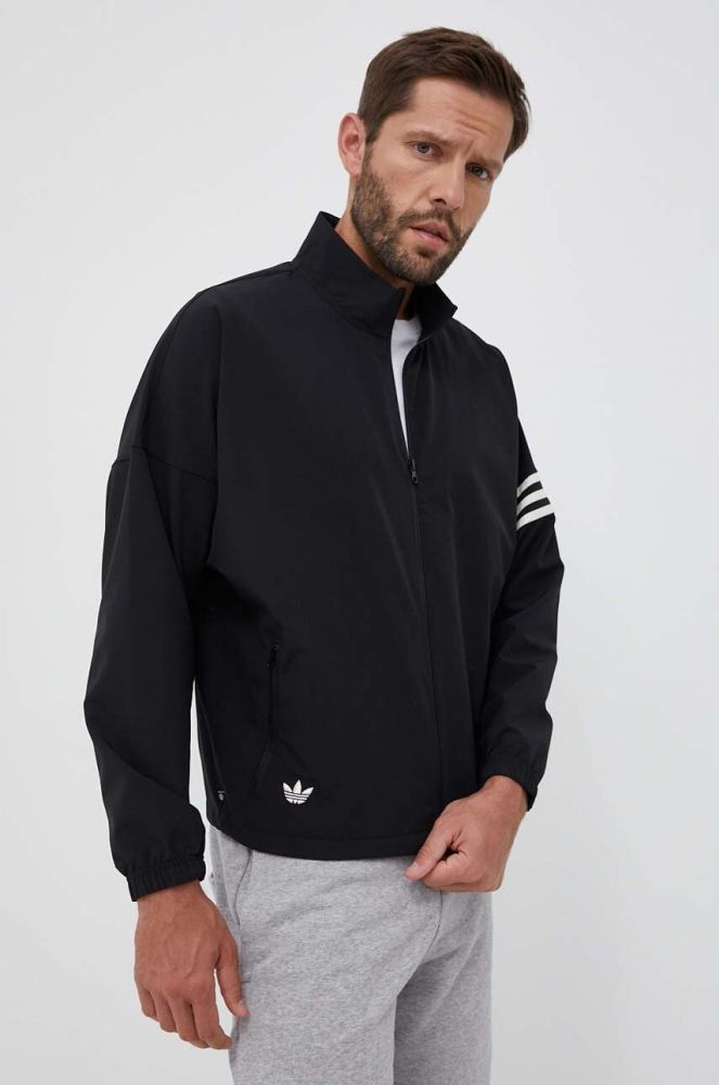 Кофта adidas Originals чоловіча колір чорний однотонна (3319596)