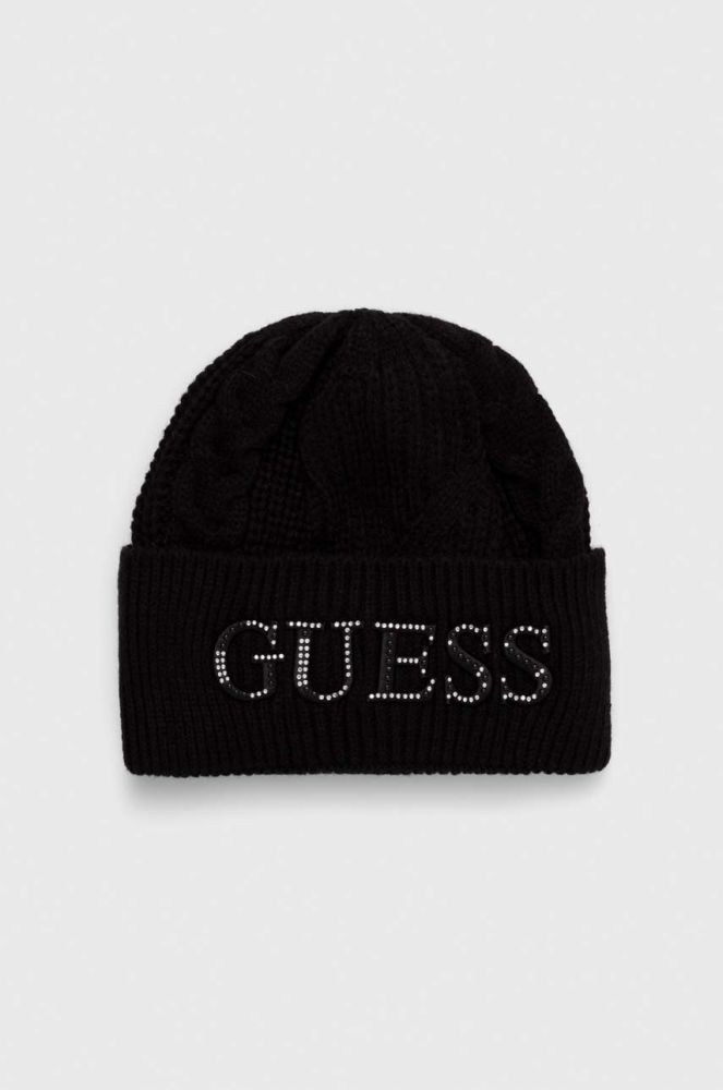 Шапка Guess колір чорний (3492568)