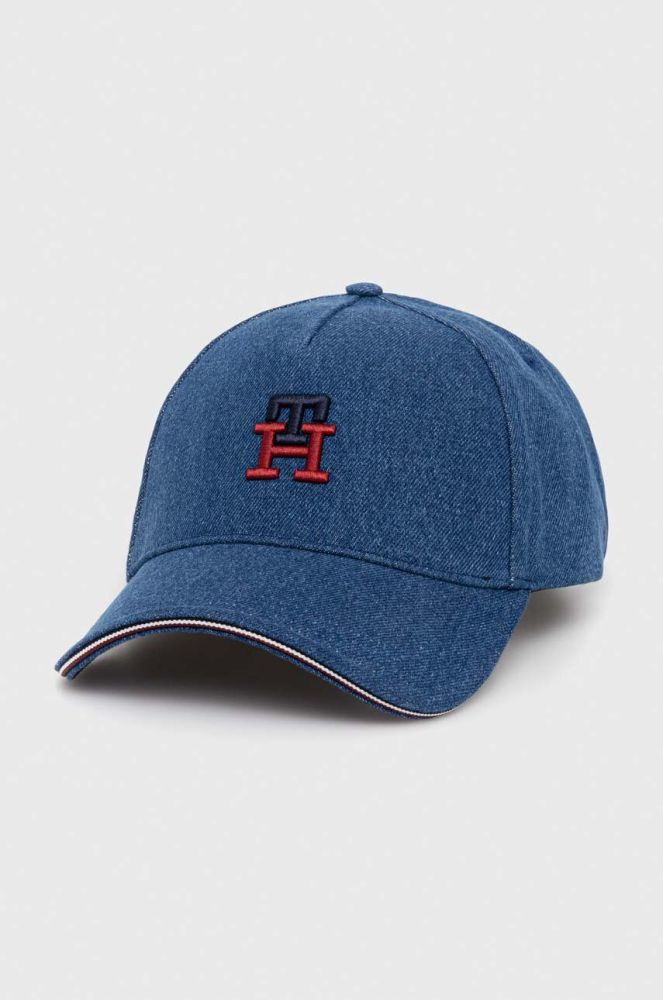 Бавовняна бейсболка Tommy Hilfiger колір синій з аплікацією (3288019)