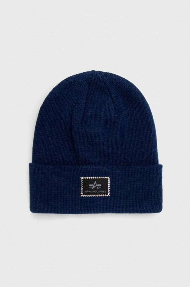 Шапка Alpha Industries колір синій 168905.07-rep.blue