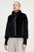 Куртка Patrizia Pepe жіноча колір чорний перехідна (3541670)