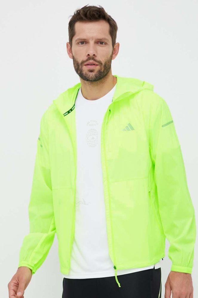 Вітровка adidas Performance Ultimate колір зелений перехідна