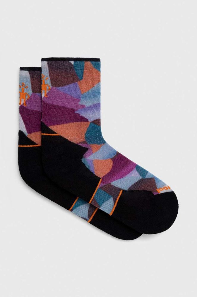 Шкарпетки Smartwool Athlete Edition Run Mosaic Pieces Print колір барвистий