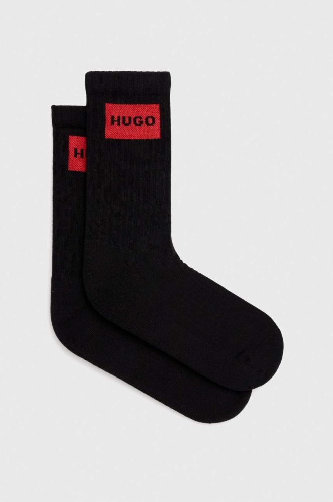 Шкарпетки HUGO 2-pack чоловічі колір чорний (3486126)