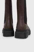 Шкіряні черевики Alohas Armor жіночі колір коричневий на платформі S00034.30