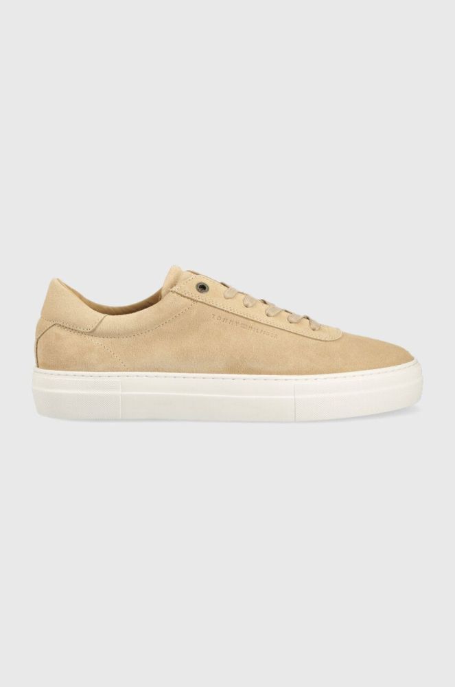 Замшеві кросівки Tommy Hilfiger MODERN PREMIUM SUEDE колір бежевий FM0FM04745