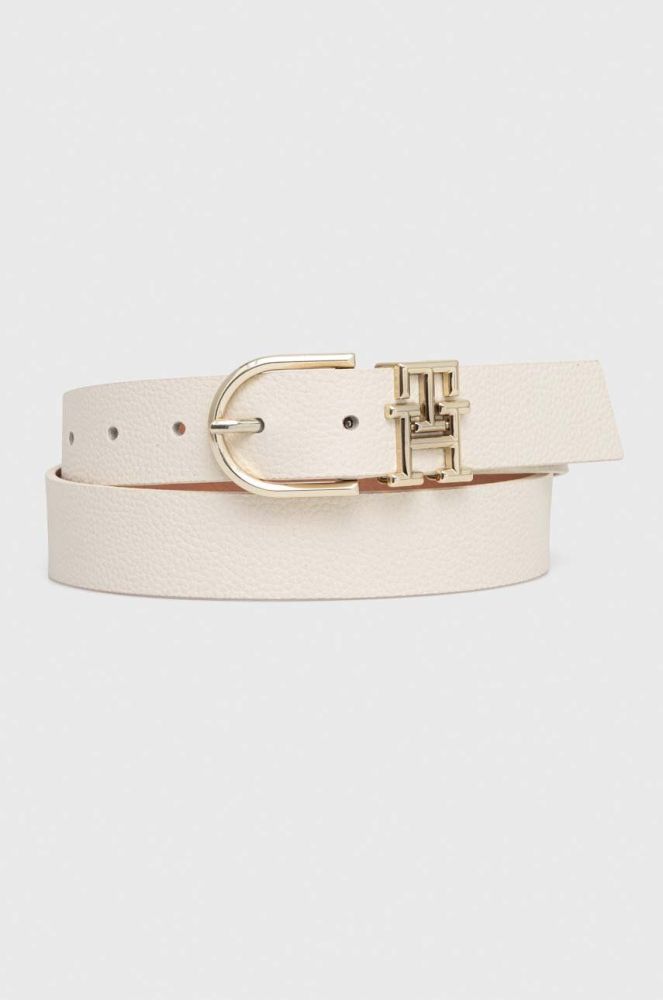 Шкіряний ремінь Tommy Hilfiger жіночий колір бежевий (3538161)