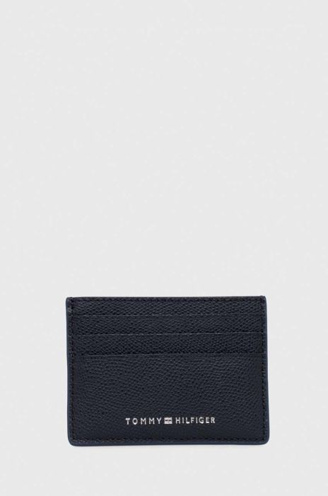 Шкіряний чохол на банківські карти Tommy Hilfiger колір синій (3512363)