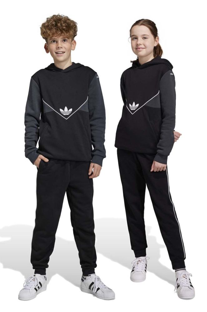 Дитячі спортивні штани adidas Originals колір чорний однотонні