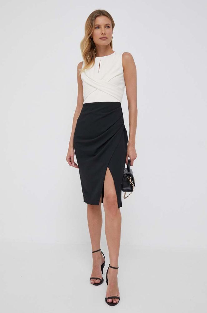 Сукня Dkny колір бежевий midi пряма (3338844)