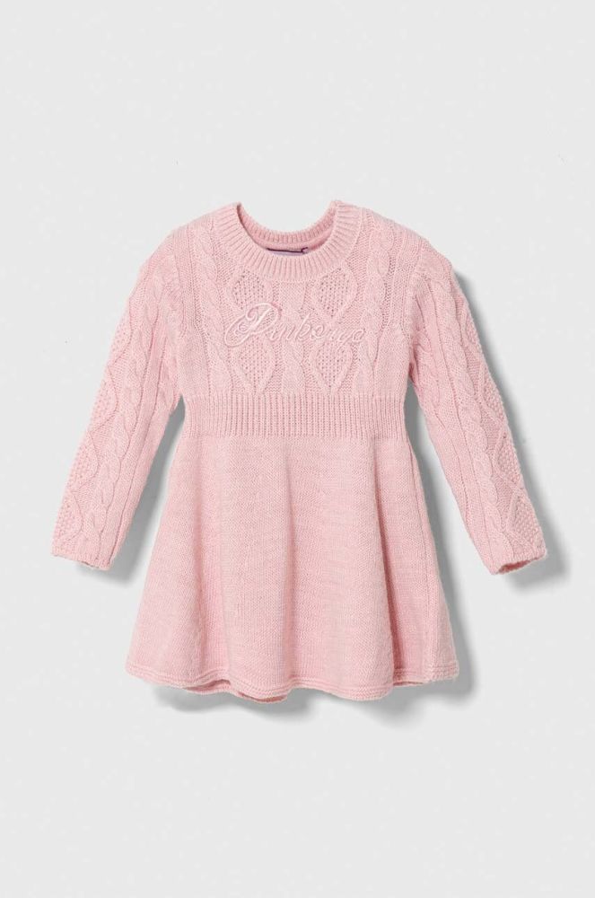 Сукня для немовлят Pinko Up колір рожевий mini розкльошена (3657651)