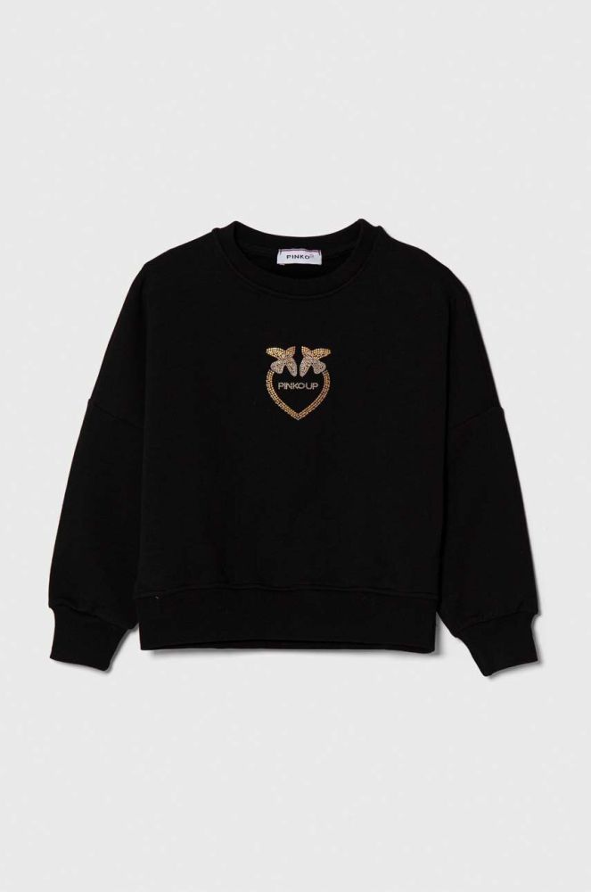 Дитяча кофта Pinko Up колір чорний