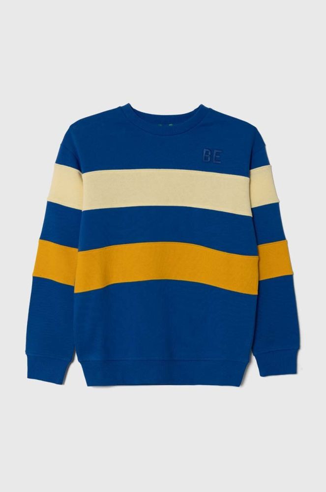 Дитяча бавовняна кофта United Colors of Benetton візерунок колір блакитний (3401567)