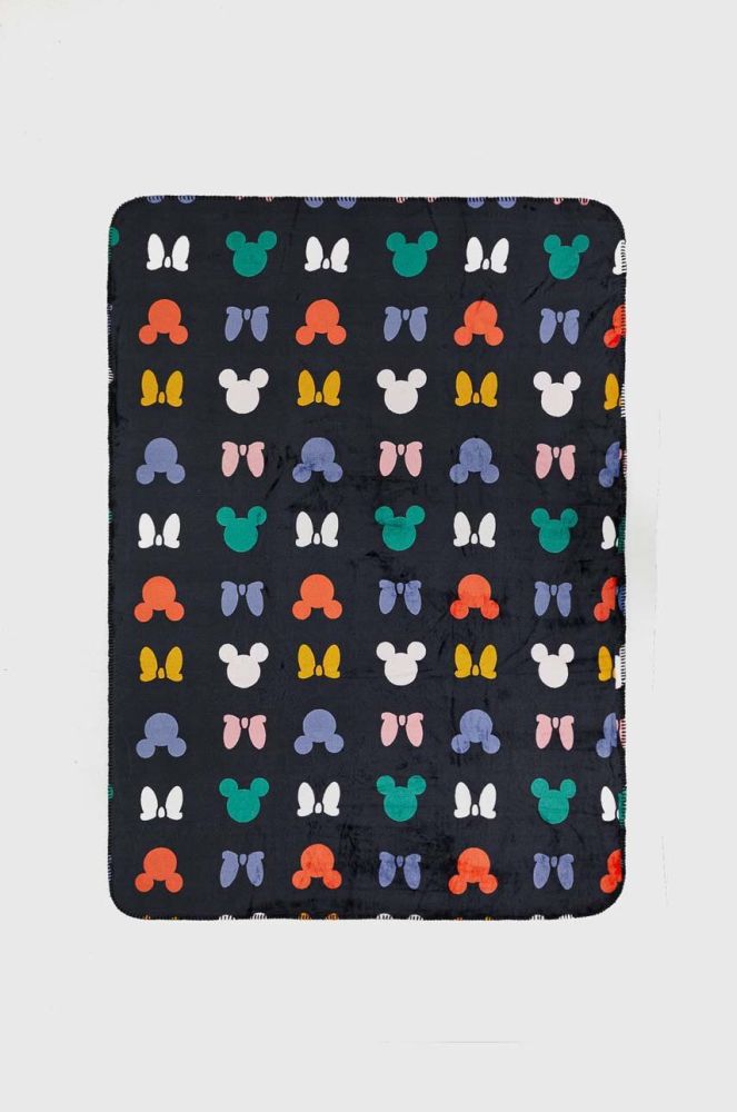 Ковдра United Colors of Benetton x Disney колір чорний