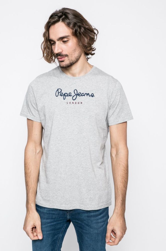 Pepe Jeans - Футболка колір сірий