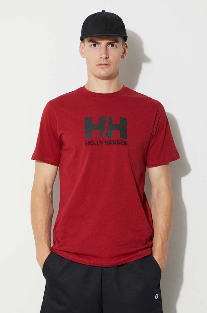Футболка Helly Hansen чоловічий колір білий з аплікацією 33979-597 (3297368)
