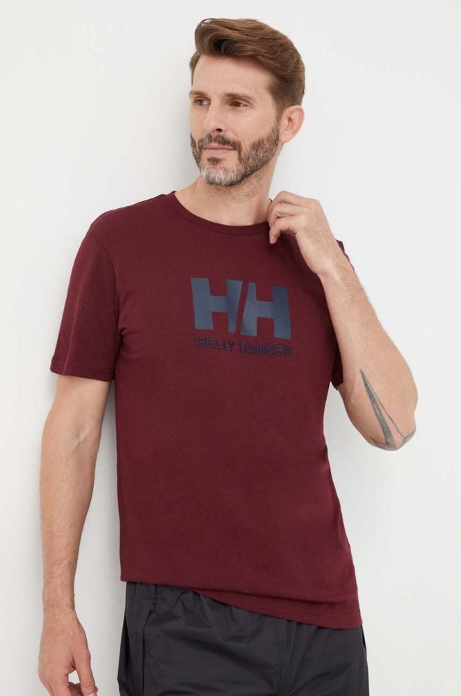 Футболка Helly Hansen чоловічий колір білий з аплікацією 33979-597 (3297379)