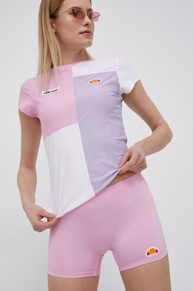 Шорти Ellesse жіночі колір рожевий однотонні середня посадка (2221881)