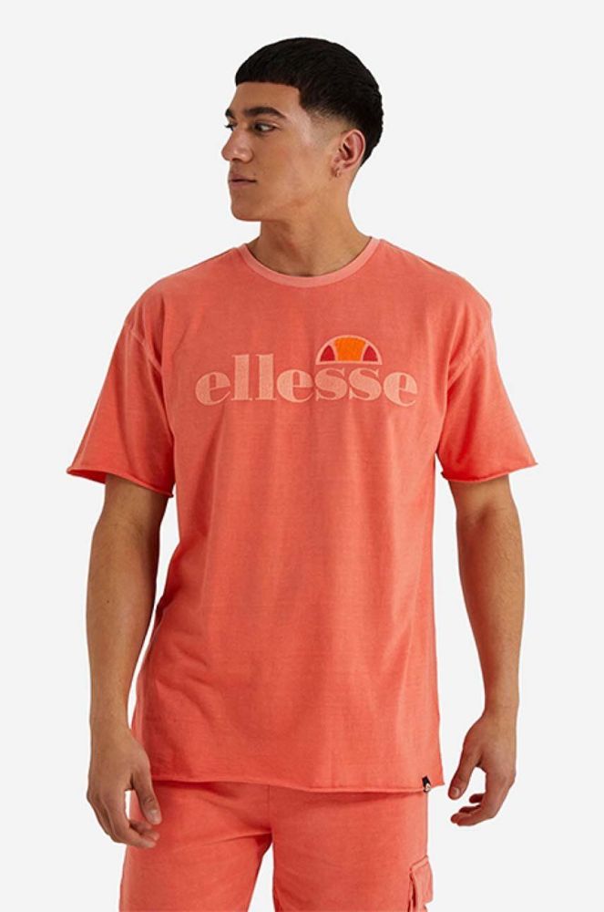 Бавовняна футболка Ellesse з принтом SHN15150-402 колір помаранчевий (3341077)