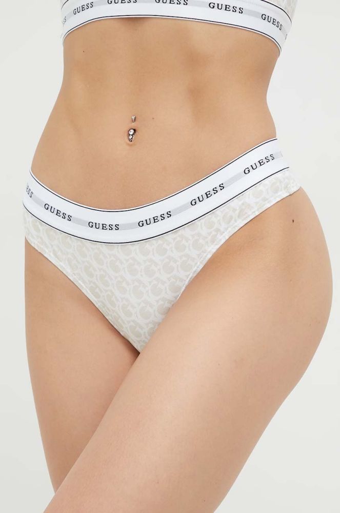Стринги Guess колір бежевий (3021626)