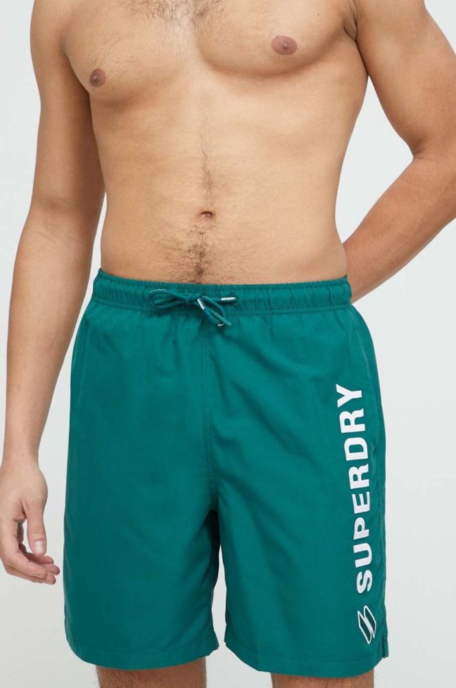 Купальні шорти Superdry колір зелений (3227088)