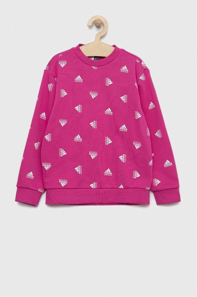 Дитяча кофта adidas G BLUV колір рожевий візерунок